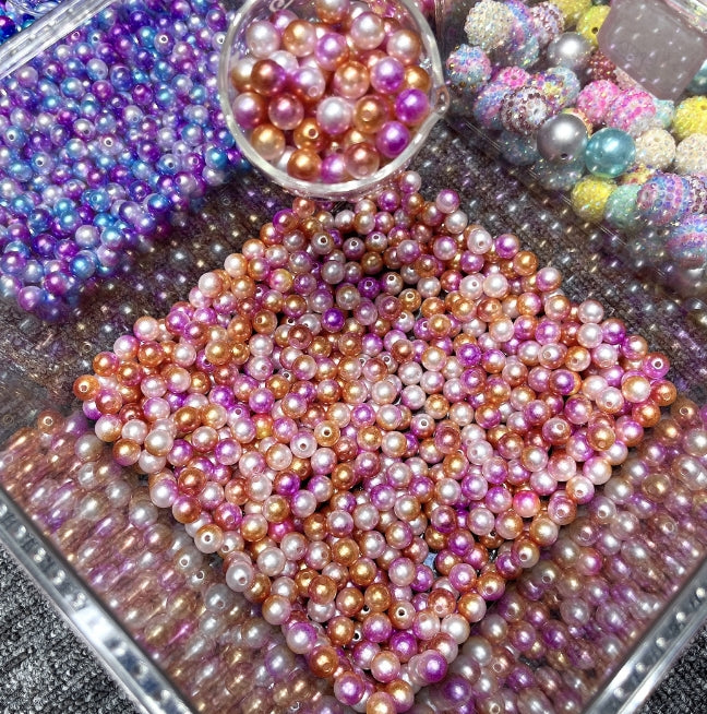 Wholesale One Spoon 10mm Mermaid Beads Abs Pearl Straight Hole Beads & 20MM Diamond BubbleGum Beads One Spoon